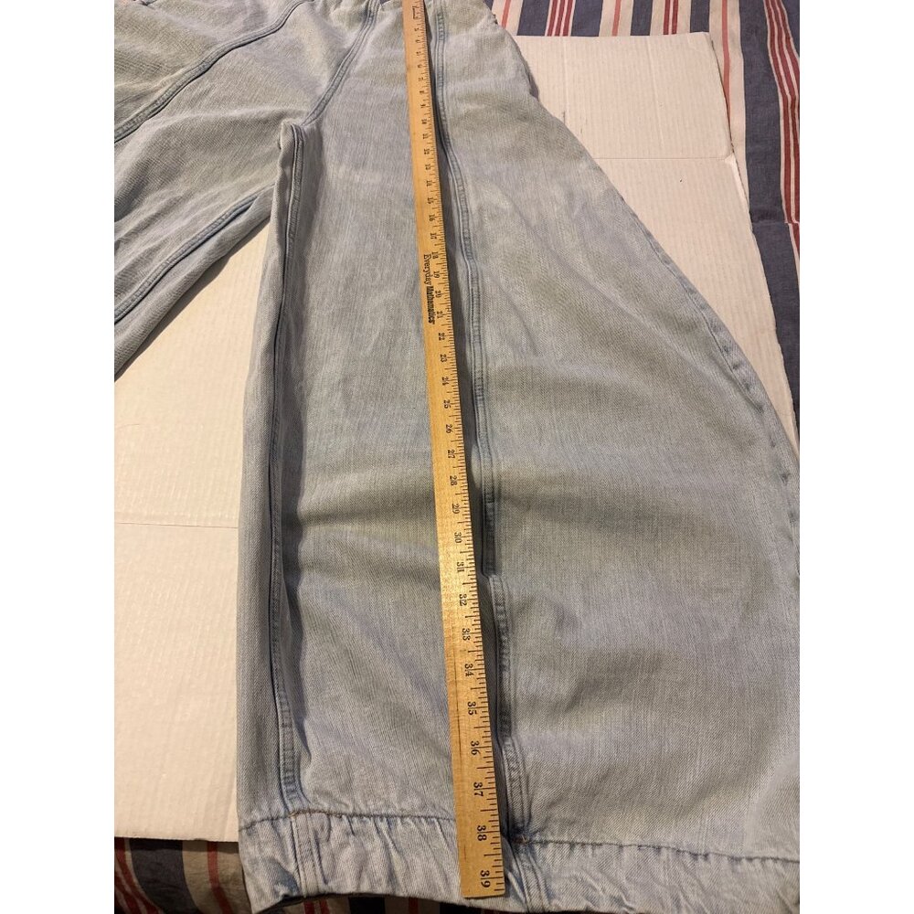 Zara ZW Collection High Waisted Balloon Leg Light Wash Pockets Jeans Size 4 - Picture 13 of 16